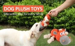 Merkloos Hondenknuffel - Interactief Piepspeelgoed Voor Honden - Teddy - Stoer Hondenkauwspeelgoed - Met Katoenen Materiaal En Gekreukt Papier - Hondenspeelgoed Voor Grote En Kleine Honden -Hondenartikelen Serie Winkel 1200x742 6