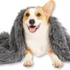 Fluffy Blanket - Pluche Hondendeken - 120 X 100 CM - Grijs - Voor De Auto Of Bank - Fleece -Hondenartikelen Serie Winkel 1200x749 2