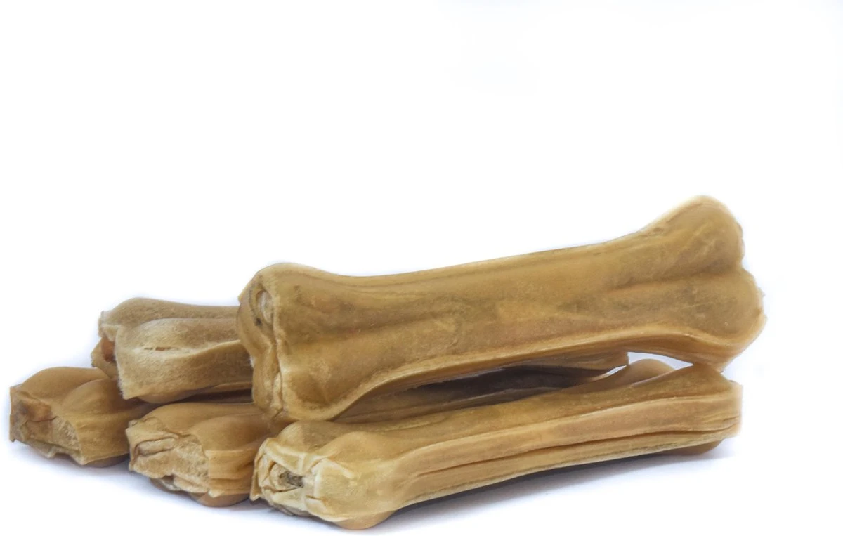 Geperste Kauwbotten 14cm 5 Stuks - Hondensnacks - Hondenbot - Kauwsnack - Kleine Hond - Geperst 3 Geperste Kauwbotten 14cm 5 Stuks - Hondensnacks - Hondenbot - Kauwsnack - Kleine Hond - Geperst