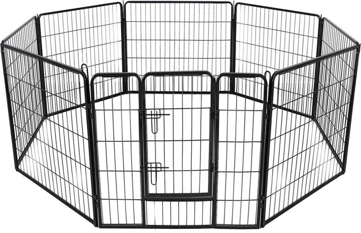 Merkloos Topmast Premium Puppyren - 120 Cm Hoog - 640 Cm Omtrek - Hondenren - Hondenhok - Zwart 3 Merkloos Topmast Premium Puppyren - 120 Cm Hoog - 640 Cm Omtrek - Hondenren - Hondenhok - Zwart
