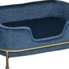 PawHut Hondenbank Met Rugleuning Huisdierenbank Met Metalen Poten Hondenbed Kattenbank D04-157