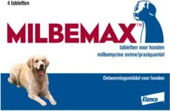 Milbemax Ontworming Tabletten Hond Groot 10 - 75 Kg 4 Tabletten