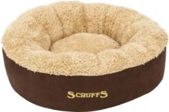 Scruffs Cosy Kattenmand - Comfortabel En Voordelig Met Zachte Binnenvoering En Imitatie Suède Buitenvoering - 3 Kleuren - Ø 45 Cm - Karamel -Hondenartikelen Serie Winkel 1200x792 3