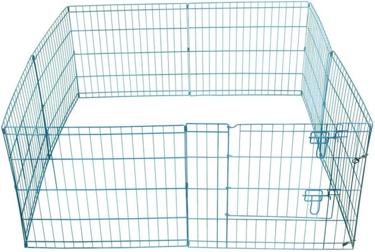 Topmast Puppyren Uitvouwbaar - Blauw - 560 Cm Omtrek - 60 Cm Hoog - Opvouwbaar - XL Hondenren - Voor Binnen 4 Topmast Puppyren Uitvouwbaar - Blauw - 560 Cm Omtrek - 60 Cm Hoog - Opvouwbaar - XL Hondenren - Voor Binnen - Afbeelding 2