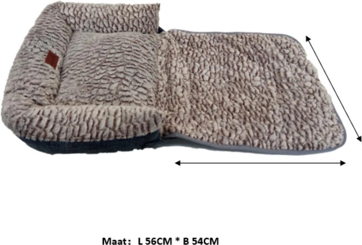 Cannie NEW Comfortabele - Hondenmand - Hondenbed - Warme Winter - 60*50*16 - Blauw 14 Cannie NEW Comfortabele - Hondenmand - Hondenbed - Warme Winter - 60*50*16 - Blauw - Afbeelding 12