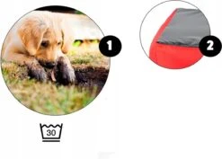 Ecco - Honden- En Kattenbed Met Kussen | Binnenmaat: 130x100 / Buitenmaat: 145x115cm - Beige / Zwart -Hondenartikelen Serie Winkel 1200x859 1