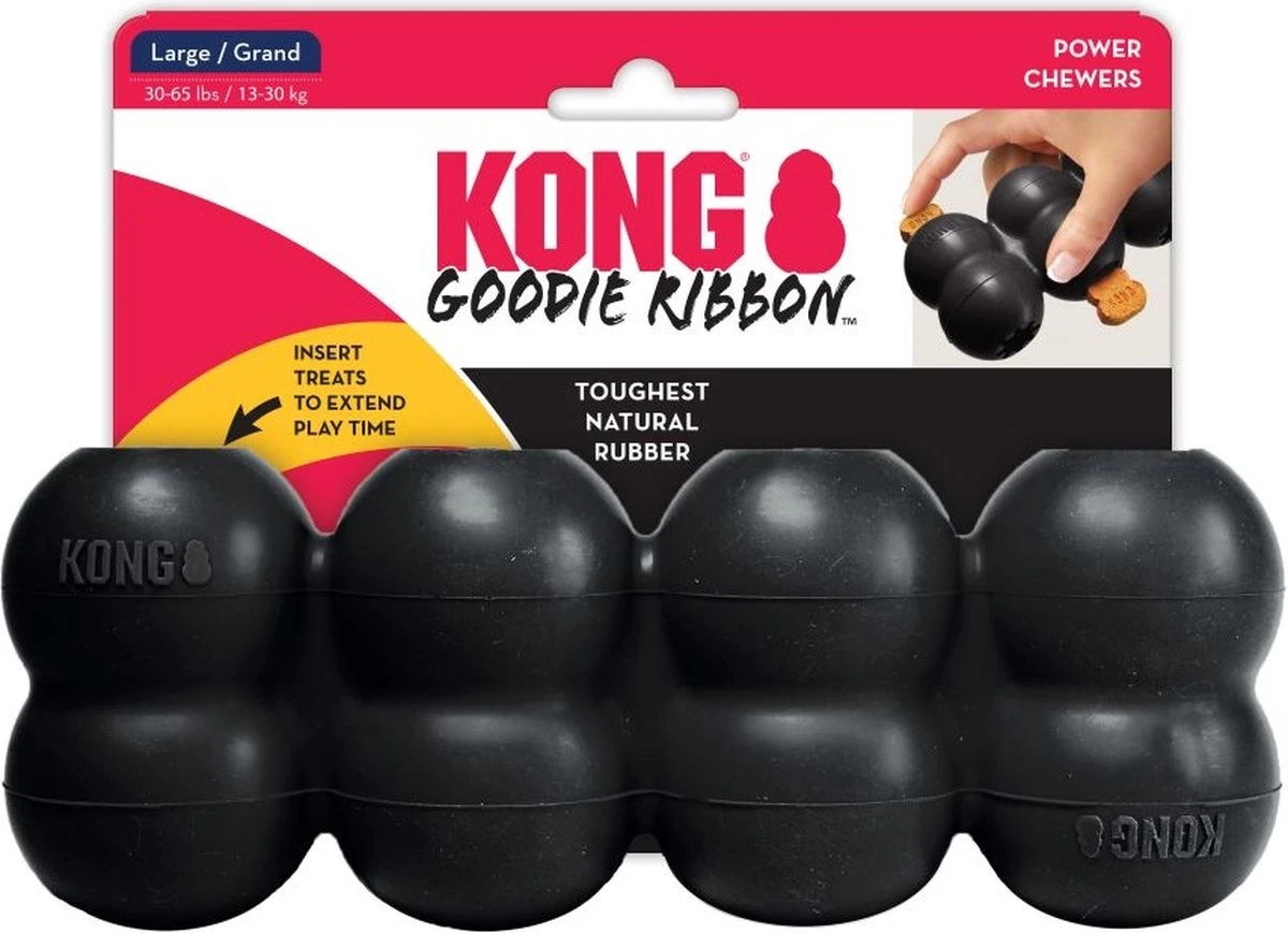 Kong Extreme Goodie Ribbon Zwart 21,5x8,5x5,5 Cm 6 Kong Extreme Goodie Ribbon Zwart 21,5x8,5x5,5 Cm - Afbeelding 4