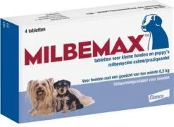 Milbemax Kleine Hond & Puppy's Van 0,5 Kg Tot 10 Kg - 1 St à 2 X 2 Tabletten -Hondenartikelen Serie Winkel 1200x876 2