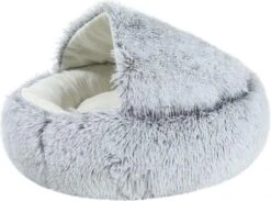 Mooki Nova Plushe - Kattenmand - Luxe Kattenbed - Kattenkussen - Cavebed - Donut - Extra Zacht & Comfortabel - Hondenmand - Lichtblauw - 50 Cm -Hondenartikelen Serie Winkel 1200x887 1
