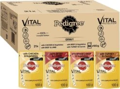 Pedigree Natvoer Mixed Selection 84 X 100 G. Kip, Runds, Kalkoen En Lams - Hondenvoeding -Compleet Nat Hondenvoer. -Hondenartikelen Serie Winkel 1200x887