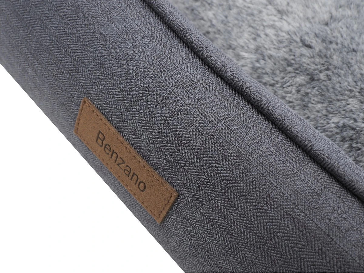 Benzano - Hondenmand - All Season - Wasmachine Wasbaar - Omkeerbaar Kussen - Pluche - Schuimvulling - Grijs - 80 CM 4 Benzano - Hondenmand - All Season - Wasmachine Wasbaar - Omkeerbaar Kussen - Pluche - Schuimvulling - Grijs - 80 CM - Afbeelding 2