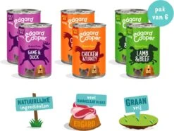 Edgard & Cooper Hondenvoer Multipack Kip - Wild - Lam 6 X 400 Gr -Hondenartikelen Serie Winkel 1200x902