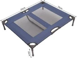 Paws & Claws - Hondenbed - Hondenstretcher - Honden Ligbed - Portable Draagbaar - 92 X 76 X 18 Cm - Blauw -Hondenartikelen Serie Winkel 1200x906