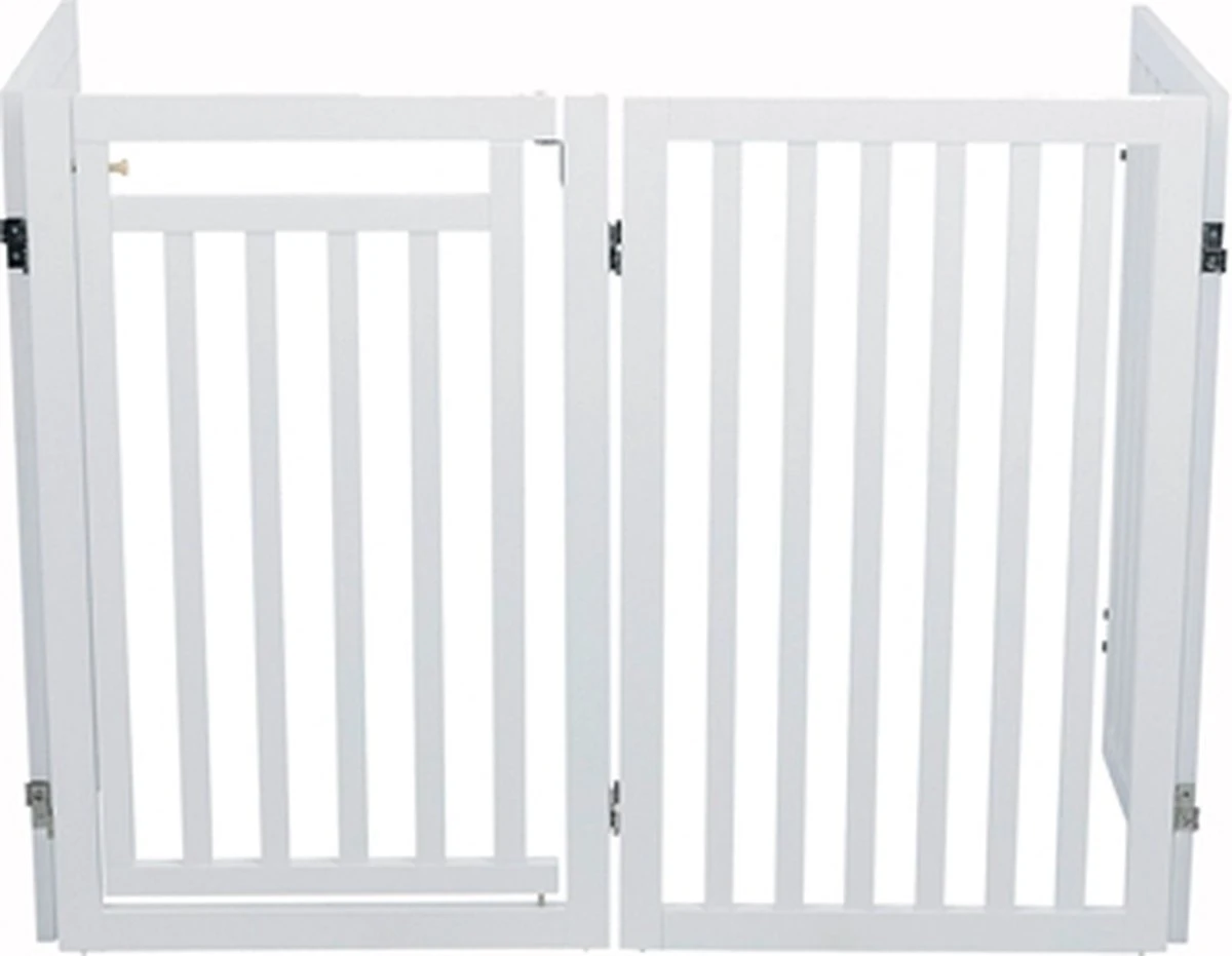 Trixie Hondenhek Met Deur Wit - 60-160 X 81 CM 11 Trixie Hondenhek Met Deur Wit - 60-160 X 81 CM - Afbeelding 9