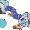 Fuegobird Kattentunnel - Tent+Tunnel 3 In 1 - Blauw/Roze -Hondenartikelen Serie Winkel 1200x935 3