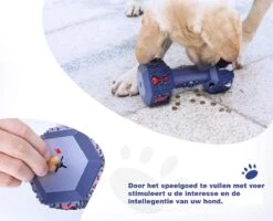 PetPetrol Honden Speelgoed -Dumbbell -Geschikt Voor Kleine En Middelgrote Honden- Tanden Schoonmaken- Kauwen- Haltervorm- Blauw- Natuurrubber Met Ananas Smaak -Hondenartikelen Serie Winkel 1200x972 5