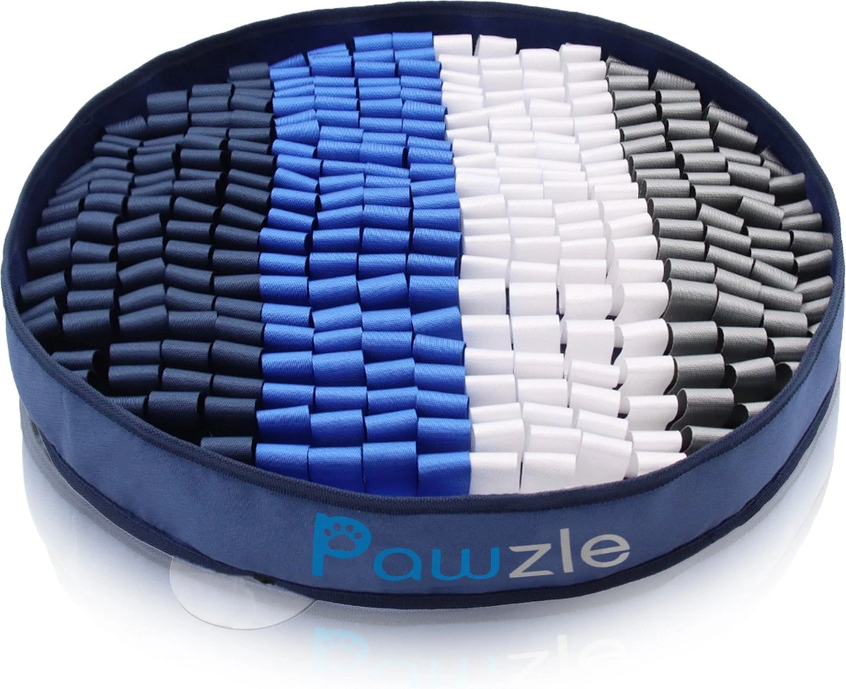 Pawzle Snuffelmat Hond - Likmat - Anti Schrokbak - Honden Speelgoed Intelligentie - Puppy - Inclusief Speelbal - 50x50cm - Blauw 3 Pawzle Snuffelmat Hond - Likmat - Anti Schrokbak - Honden Speelgoed Intelligentie - Puppy - Inclusief Speelbal - 50x50cm - Blauw