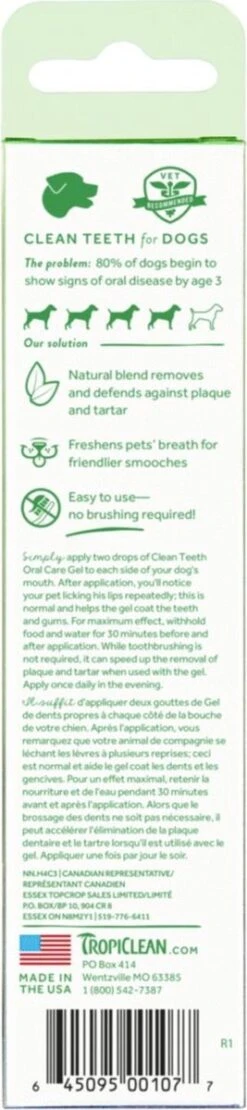 Tropiclean Fresh Breath Clean Teeth Oral Care Gel - Gebitsverzorging - Mint 59 Ml 11 Tropiclean Fresh Breath Clean Teeth Oral Care Gel - Gebitsverzorging - Mint 59 Ml -Hondenartikelen Serie Winkel 267x1200 2