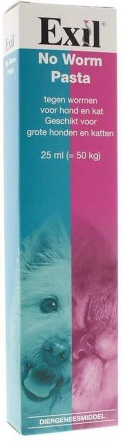 Exil No Worm Pasta - Hond En Kat - Ontworming - 25 Ml -Hondenartikelen Serie Winkel 333x1200