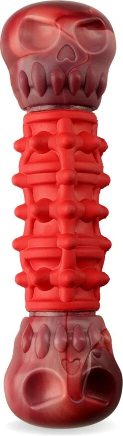 Kauwbot Hond Extra Sterk Kauwspeelgoed Melk Geur Smaak Honden Speelgoed - Rood Wit - Dutchwide