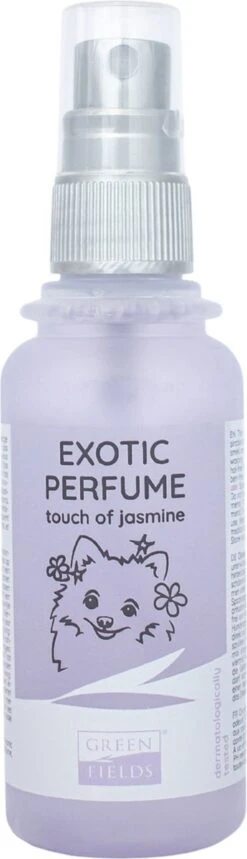Hondenparfum Spray In 4 Geuren - Greenfields - Alchoholvrije En PH Neutrale Formule Tegen Onaangename Geurtjes - 50ml - Exotic -Hondenartikelen Serie Winkel 345x1200
