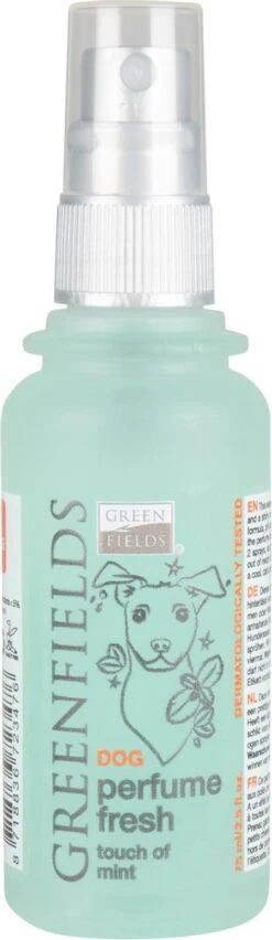 Hondenparfum Spray In 4 Geuren - Greenfields - Alchoholvrije En PH Neutrale Formule Tegen Onaangename Geurtjes - 50ml - Exotic -Hondenartikelen Serie Winkel 348x1200