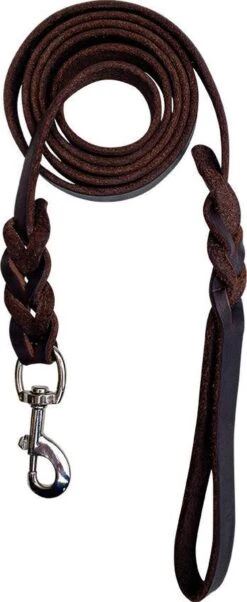 Hondenriem - 180cm - Bruin - Gevlochten Leren Hondenriem - 100% Volnerfleer - Hondenriem Leer - Leiband Hond 7 Hondenriem - 180cm - Bruin - Gevlochten Leren Hondenriem - 100% Volnerfleer - Hondenriem Leer - Leiband Hond -Hondenartikelen Serie Winkel 492x1200 1