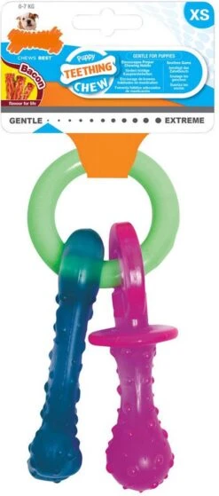 Nylabone Puppy Teething Pacifier Flexible - Hondenspeelgoed - Bacon 215x100x38 Mm 108 G Roze Blauw Groen Tot 11kg Small -Hondenartikelen Serie Winkel 530x1200 4