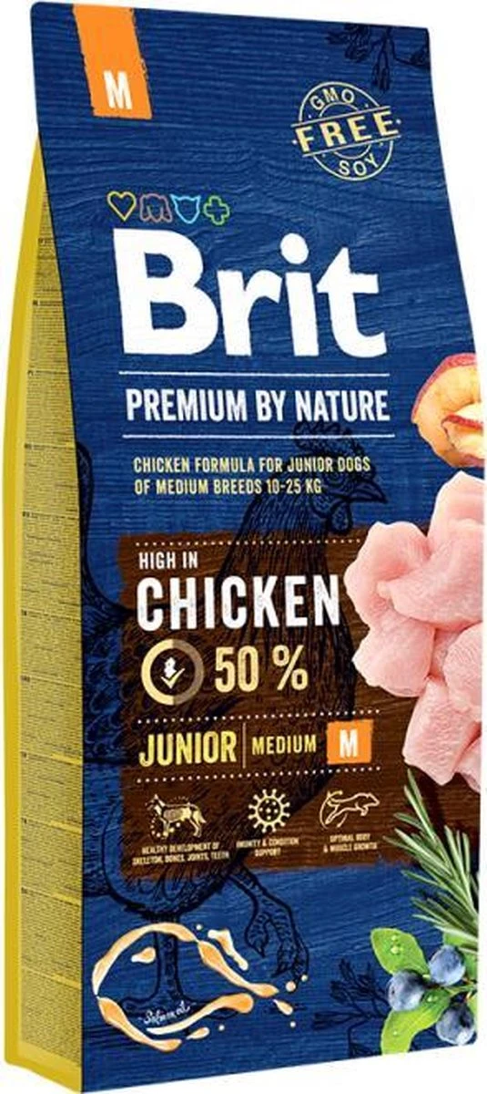 Brit Premium By Nature Hondenvoer Junior M 15 Kg - Hond 4 Brit Premium By Nature Hondenvoer Junior M 15 Kg - Hond - Afbeelding 2