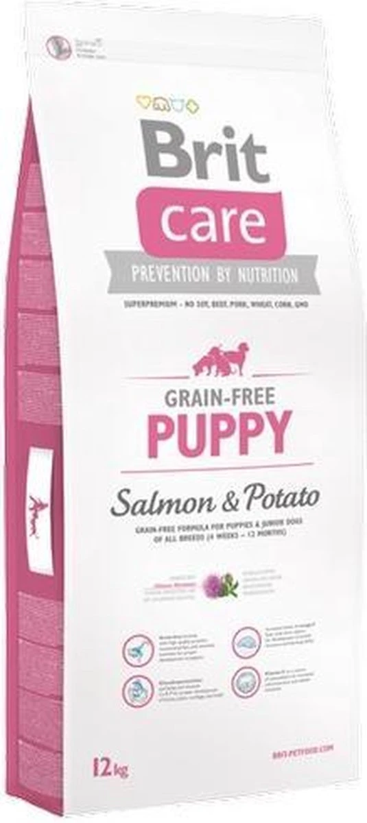 Brit Care Puppy Hypo-allergeen Zalm+aardappel Graanvrij 3kg 4 Brit Care Puppy Hypo-allergeen Zalm+aardappel Graanvrij 3kg - Afbeelding 2