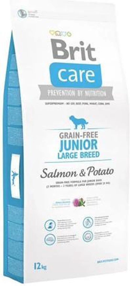 Brit Care Grain Free Junior Large Breed Salmon & Potato 12 Kg - Hond 4 Brit Care Grain Free Junior Large Breed Salmon & Potato 12 Kg - Hond - Afbeelding 2