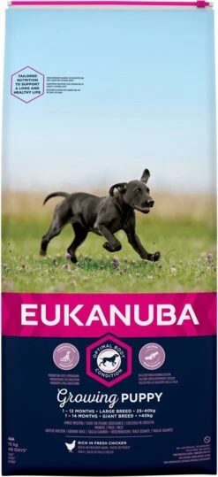 Eukanuba Dog Puppy Large Breed - Kip - Puppyvoer - 15 Kg -Hondenartikelen Serie Winkel 550x1200
