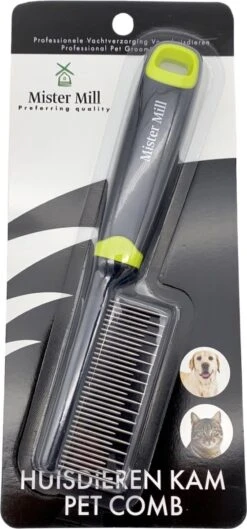 Mister Mill Hondenkam Langhaar Kortharig - Kattenkam - Ruikam - Klittenkam Hond/Kat -Hondenartikelen Serie Winkel 560x1200