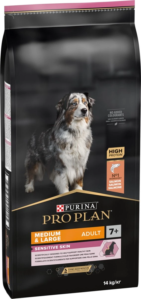 Pro Plan Medium & Large Adult 7+ (Senior) Sensitive Skin - Honden Droogvoer - Zalm - 14 Kg 8 Pro Plan Medium & Large Adult 7+ (Senior) Sensitive Skin - Honden Droogvoer - Zalm - 14 Kg - Afbeelding 6