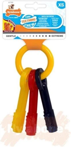 Nylabone Puppy Teething Key Flexible Geel&Blauw&Rood - Hondenspeelgoed - Wolf Tot 16kg -Hondenartikelen Serie Winkel 577x1200 3