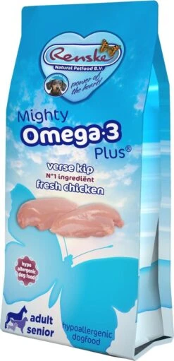 Renske Mighty Omega Plus - Kip - Hondenvoer 3 Kg