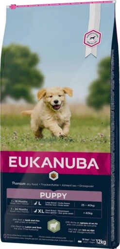Eukanuba Dog Puppy & Junior - All Breeds - Lamb & Rice - 12 Kg -Hondenartikelen Serie Winkel 580x1200