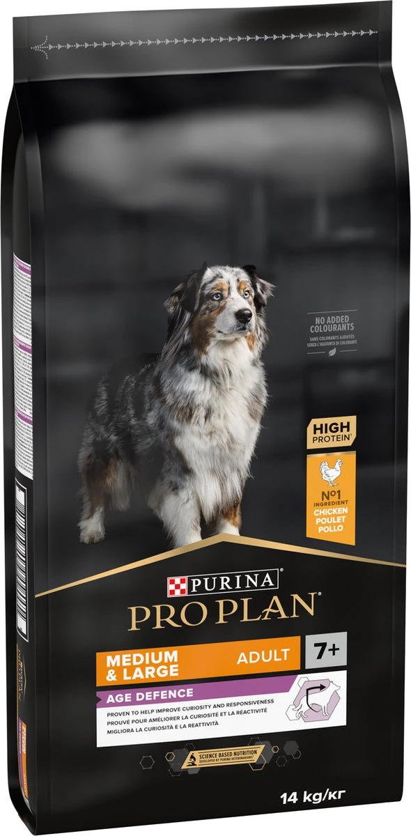 Pro Plan Medium & Large Adult 7+ (Senior) Age Defence - Honden Droogvoer- Kip - 14 Kg 3 Pro Plan Medium & Large Adult 7+ (Senior) Age Defence - Honden Droogvoer- Kip - 14 Kg