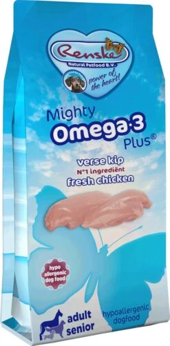 Renske Mighty Omega Plus - Kip - Hondenvoer 3 Kg -Hondenartikelen Serie Winkel 590x1200 6