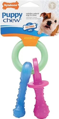 Nylabone Puppy Teething Pacifier Flexible - Hondenspeelgoed - Bacon 215x100x38 Mm 108 G Roze Blauw Groen Tot 11kg Small -Hondenartikelen Serie Winkel 592x1200 5