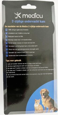 Hondenkam 2-Zijdige Voor Ondervacht - Kattenkam - Voorkomt Haaruitval - Verwijdert Klitten - MEDICU ® Premium Quality -Hondenartikelen Serie Winkel 609x1200 1