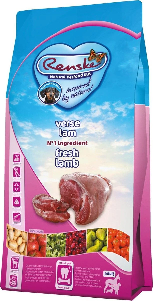 Renske Adult Lam Graanvrij - Hondenvoer - 2 Kg 3 Renske Adult Lam Graanvrij - Hondenvoer - 2 Kg
