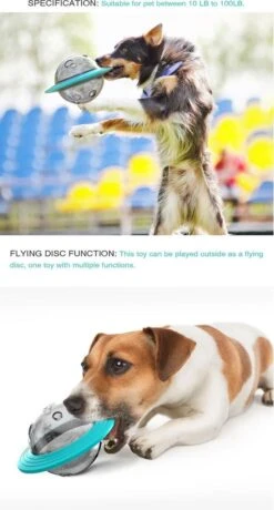 Merkloos Hondenspeeltje UFO Blauw Geschikt Voor Puppy's Tot En Met Grote Honden - Honden Speelgoed - Anti Bijt Speelgoed - Voerbal - Honden Speelgoed Intelligentie - Bijtspeelgoed - Interactieve Hond - Hondenspeeltjes - Traingsbal - Sterk Materiaal - Blauw -Hondenartikelen Serie Winkel 645x1200 5