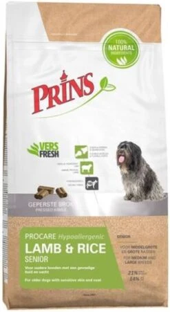 Prins Procare Hypoallergic Senior - Lam & Rijst - Hondenvoer - 15 Kg -Hondenartikelen Serie Winkel 657x1200