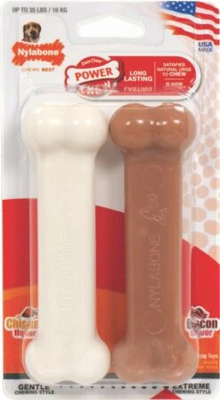 Nylabone Dura Chew Twin Pack Bacon & Chicken Bone Wolf -Hondenartikelen Serie Winkel 661x1200 4