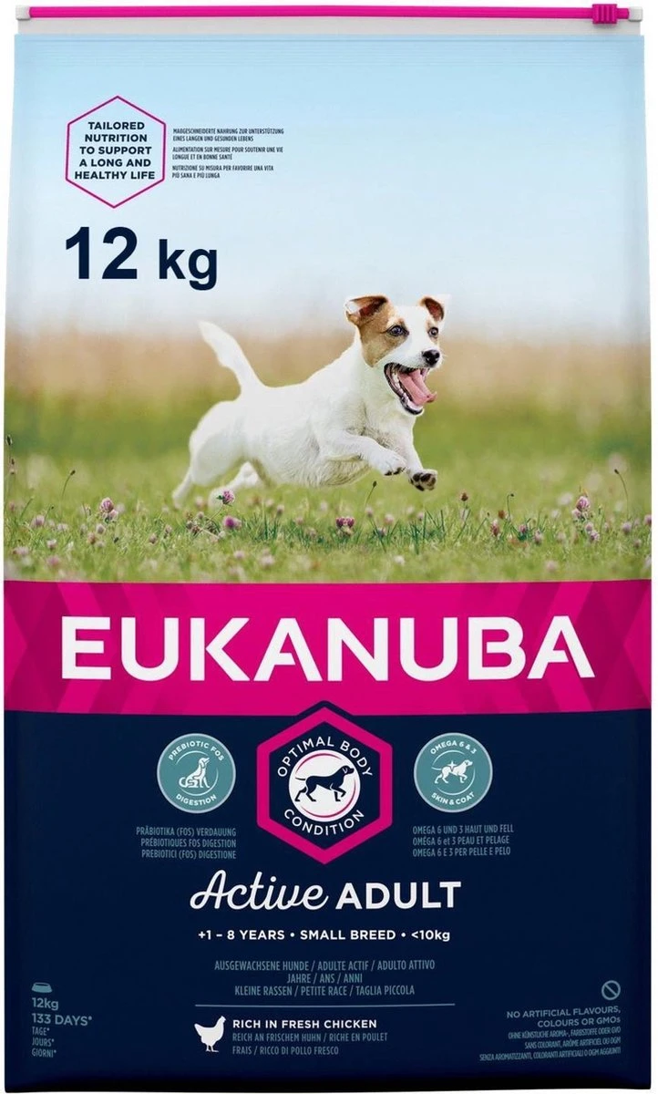 EUKANUBA Dog Adult - Small Breed Hondenvoer Smaak: Kip - 12 Kg 6 EUKANUBA Dog Adult - Small Breed Hondenvoer Smaak: Kip - 12 Kg - Afbeelding 4