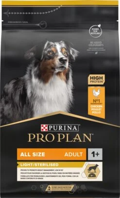 Pro Plan All Sizes Adult Light/Sterilised - Honden Droogvoer - Kip- 3 Kg -Hondenartikelen Serie Winkel 729x1200