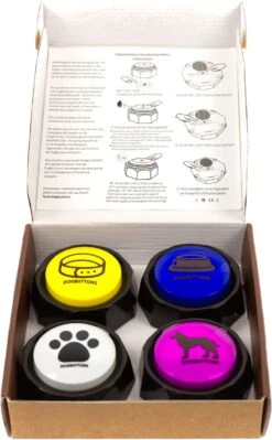 Merkloos Dogbuttons® – PETIFY PREMIUM Praatknoppen - 4stuks – Praatknop – Hond – Opneembare Knoppen – Hond Praten – Hondentraining – Praatknoppen – Dog Button – Hondenknop – Huisdier – Honden Speelgoed Intelligentie – Praten Met Hond – Laat Uw Hond Spreken! -Hondenartikelen Serie Winkel 742x1200 4
