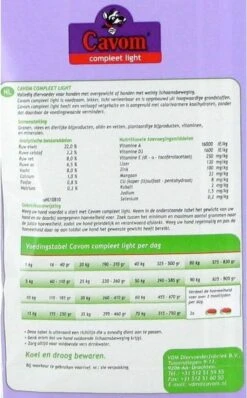 Cavom Compleet Light - 20 KG -Hondenartikelen Serie Winkel 745x1200 2