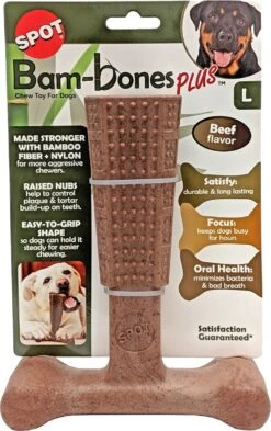 Spot Bam-Bones Plus Easy Grip - Veilig Kauwbot Voor Honden - Speciaal Voor Sterke Kauwers - Verzorgt Het Gebit Van De Hond - Rund Of Kip - S/M/L - Maat: Large, Smaak: Kip -Hondenartikelen Serie Winkel 755x1200 3